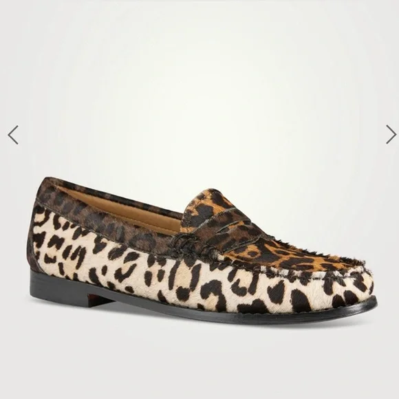 G.H. Bass & Co. Leopard Print Penny Loafers - Brown & Black - Picture 3 of 6